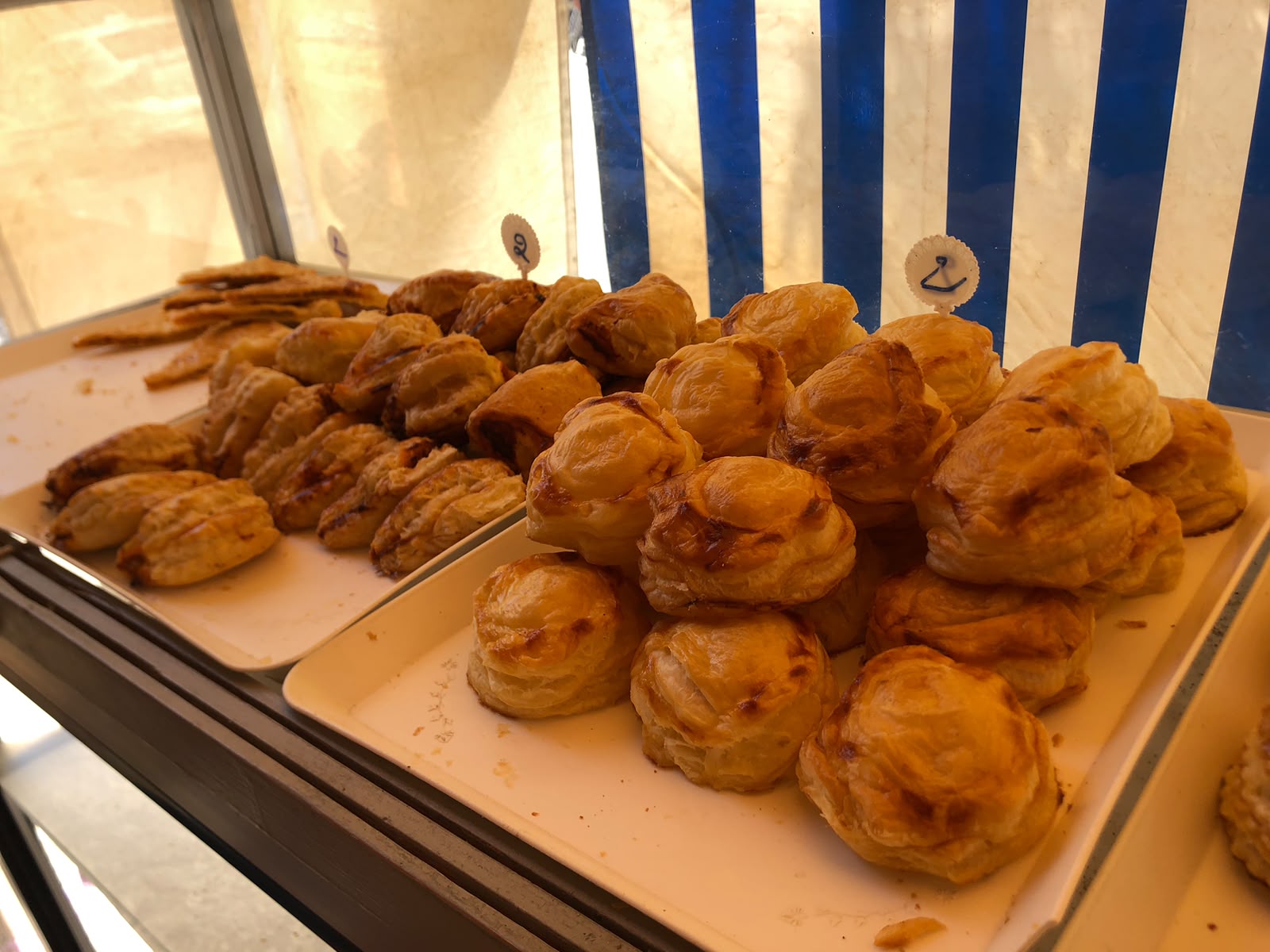 Puff pastry vol-au-vents fresh from the oven
